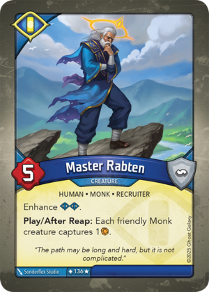 Master Rabten, a KeyForge card illustrated by Sonderflex Studio