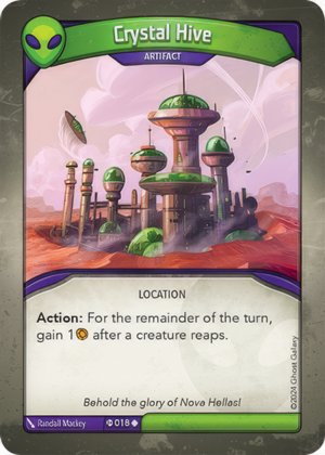 Crystal Hive (Elders), a KeyForge card illustrated by Randall Mackey