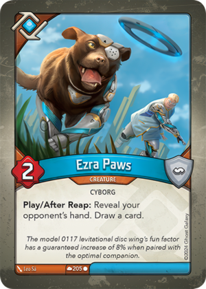 Ezra Paws, a KeyForge card illustrated by Cyborg