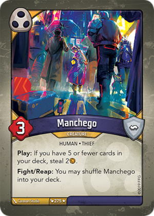 Manchego, a KeyForge card illustrated by Human