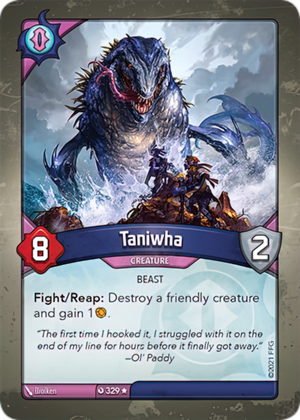 Taniwha, a KeyForge card illustrated by Brolken