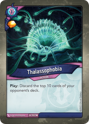 Thalassophobia, a KeyForge card illustrated by Liiga Smilshkalne