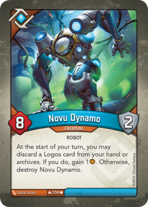 Novu Dynamo, a KeyForge card illustrated by Radial Studio