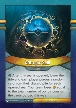 Entropic Seal, a KeyForge card illustrated by BalanceSheet
