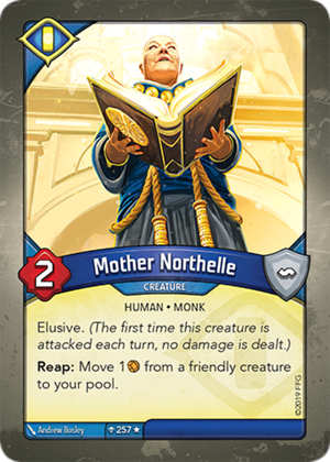 Mother Northelle, a KeyForge card illustrated by Andrew Bosley