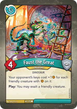 Faust the Great, a KeyForge card illustrated by Dany Orizio