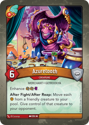 Azuretooth, a KeyForge card illustrated by Getrookya