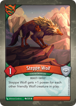 Steppe Wolf, a KeyForge card illustrated by Jeferson Cordeiro