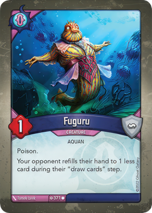 Fuguru, a KeyForge card illustrated by Tomek Larek