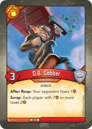 D.B. Gobber, a KeyForge card illustrated by Goblin