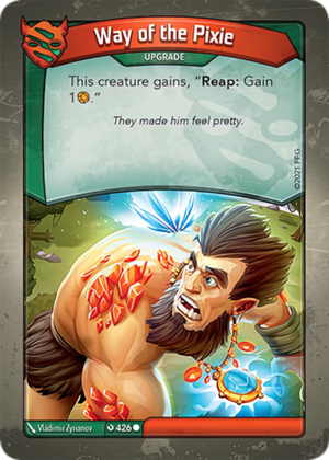 Way of the Pixie, a KeyForge card illustrated by Vladimir Zyrianov