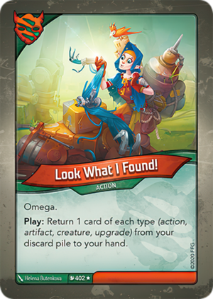 Look What I Found!, a KeyForge card illustrated by Helena Butenkova