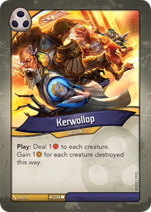 Kerwollop, a KeyForge card illustrated by Ivan Tao