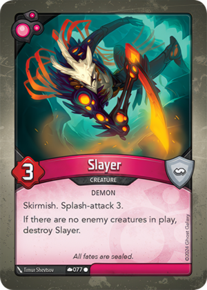 Slayer, a KeyForge card illustrated by Demon