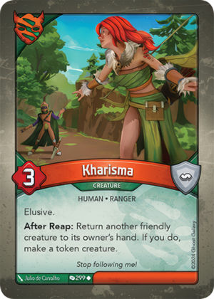 Kharisma, a KeyForge card illustrated by Human