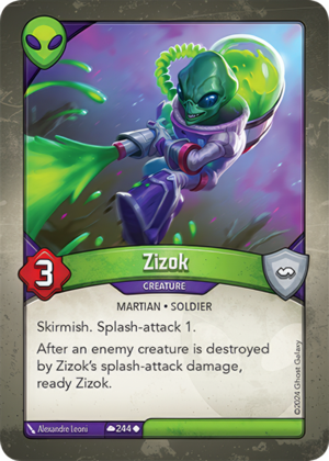 Zizok, a KeyForge card illustrated by Martian