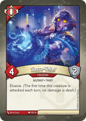 Sacro-Thief (Redemption), a KeyForge card illustrated by Mutant