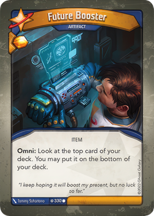 Future Booster, a KeyForge card illustrated by Tommy Suhartono