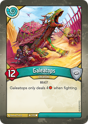 Galeatops, a KeyForge card illustrated by Ronnie Price II