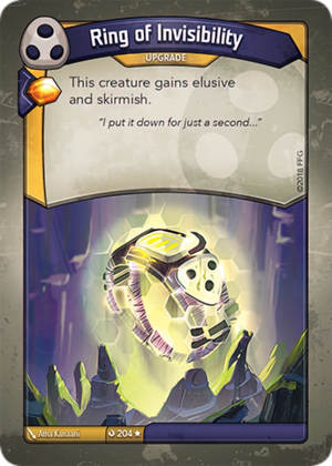 Ring of Invisibility, a KeyForge card illustrated by Atha Kanaani