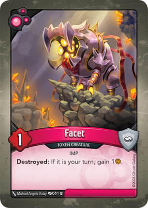 Facet, a KeyForge card illustrated by Imp