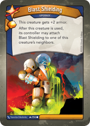 Blast Shielding, a KeyForge card illustrated by Stanislav Dikolenko