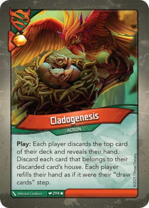 Cladogenesis, a KeyForge card illustrated by Jeferson Cordeiro