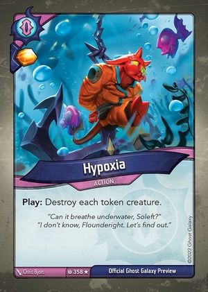 Hypoxia, a KeyForge card illustrated by Chris Bjors