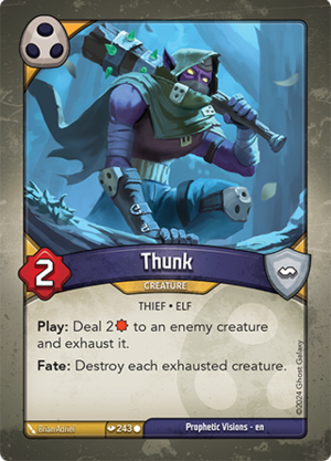 Thunk, a KeyForge card illustrated by Brian Adriel