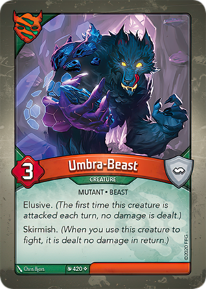 Umbra-Beast, a KeyForge card illustrated by Chris Bjors