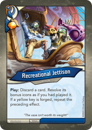 Recreational Jettison, a KeyForge card illustrated by Kian Reglos