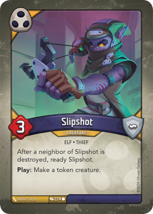 Slipshot, a KeyForge card illustrated by Elf