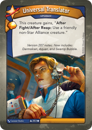 Universal Translator, a KeyForge card illustrated by Caravan Studio