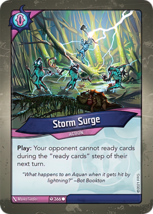 Storm Surge, a KeyForge card illustrated by Marko Fiedler