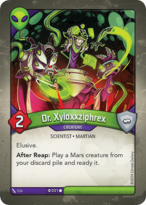 Dr. Xyloxxzlphrex (Elders), a KeyForge card illustrated by Martian