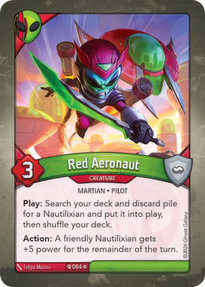 Red Aeronaut (Ironyx Rebels), a KeyForge card illustrated by Martian