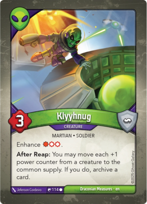 Klyyhnug, a KeyForge card illustrated by Jeferson Cordeiro