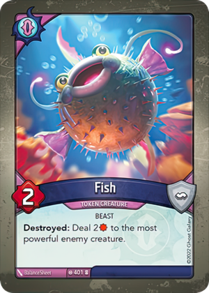 Fish, a KeyForge card illustrated by BalanceSheet