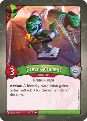 Green Aeronaut (Ironyx Rebels), a KeyForge card illustrated by Martian