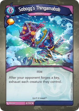 Sobogg’s Thingamabob, a KeyForge card illustrated by Monztre