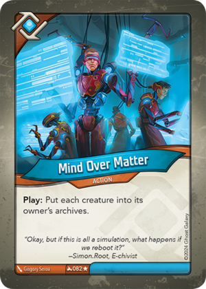 Mind Over Matter, a KeyForge card illustrated by Grigory Serov