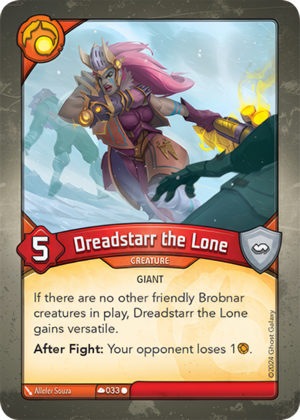 Dreadstarr the Lone, a KeyForge card illustrated by Giant