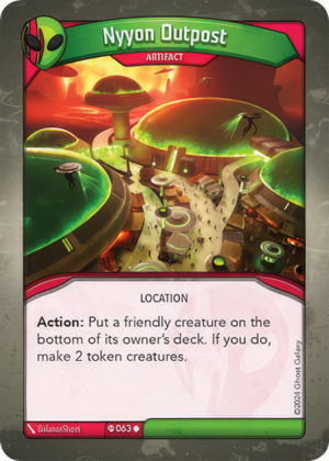 Nyyon Outpost (Ironyx Rebels), a KeyForge card illustrated by BalanceSheet