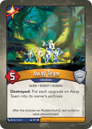 Away Team, a KeyForge card illustrated by Human