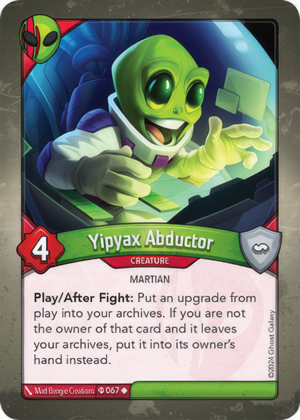 Yipyax Abductor (Ironyx Rebels), a KeyForge card illustrated by Martian