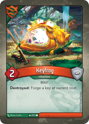 Keyfrog, a KeyForge card illustrated by Marko Fiedler