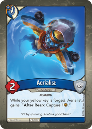 Aerialist, a KeyForge card illustrated by Adagion