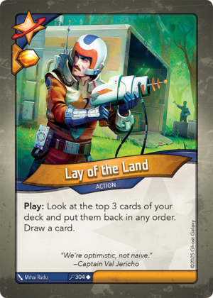 Lay of the Land, a KeyForge card illustrated by Mihai Radu