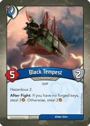 Black Tempest, a KeyForge card illustrated by Scott Schomburg