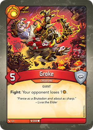 Groke, a KeyForge card illustrated by Djib